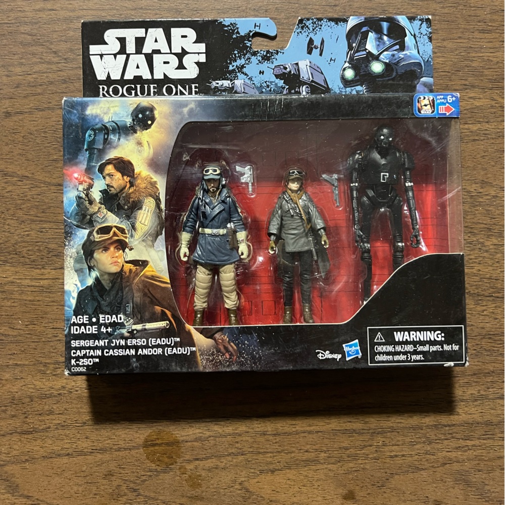 Star Wars Rogue One Jyn Erso Cassian Andor K-2SO Walmart Exclusive Pack Hasbro